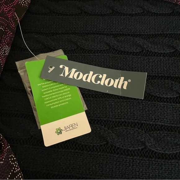 New ModCloth Brilliant Botanica Maxi Dress size Small NWT Purple Long Wrap Style - Picture 4 of 9